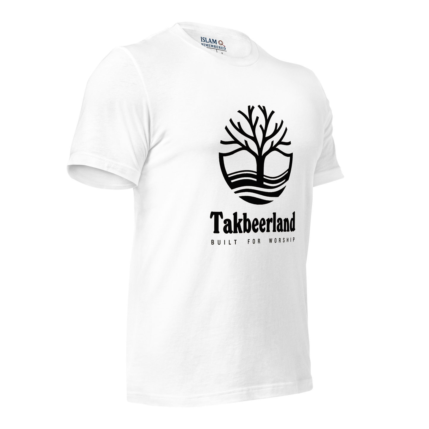 ADULT T-Shirt - TAKBEERLAND FULL LOGO (Centered/Large) - Black