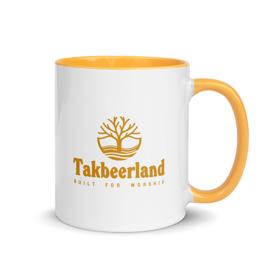 Mug w/ Color Inside - TAKBEERLAND FULL LOGO - Gold
