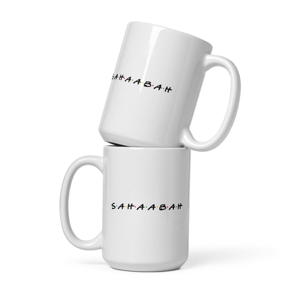 MUG Glossy White - SAHAABAH - Black