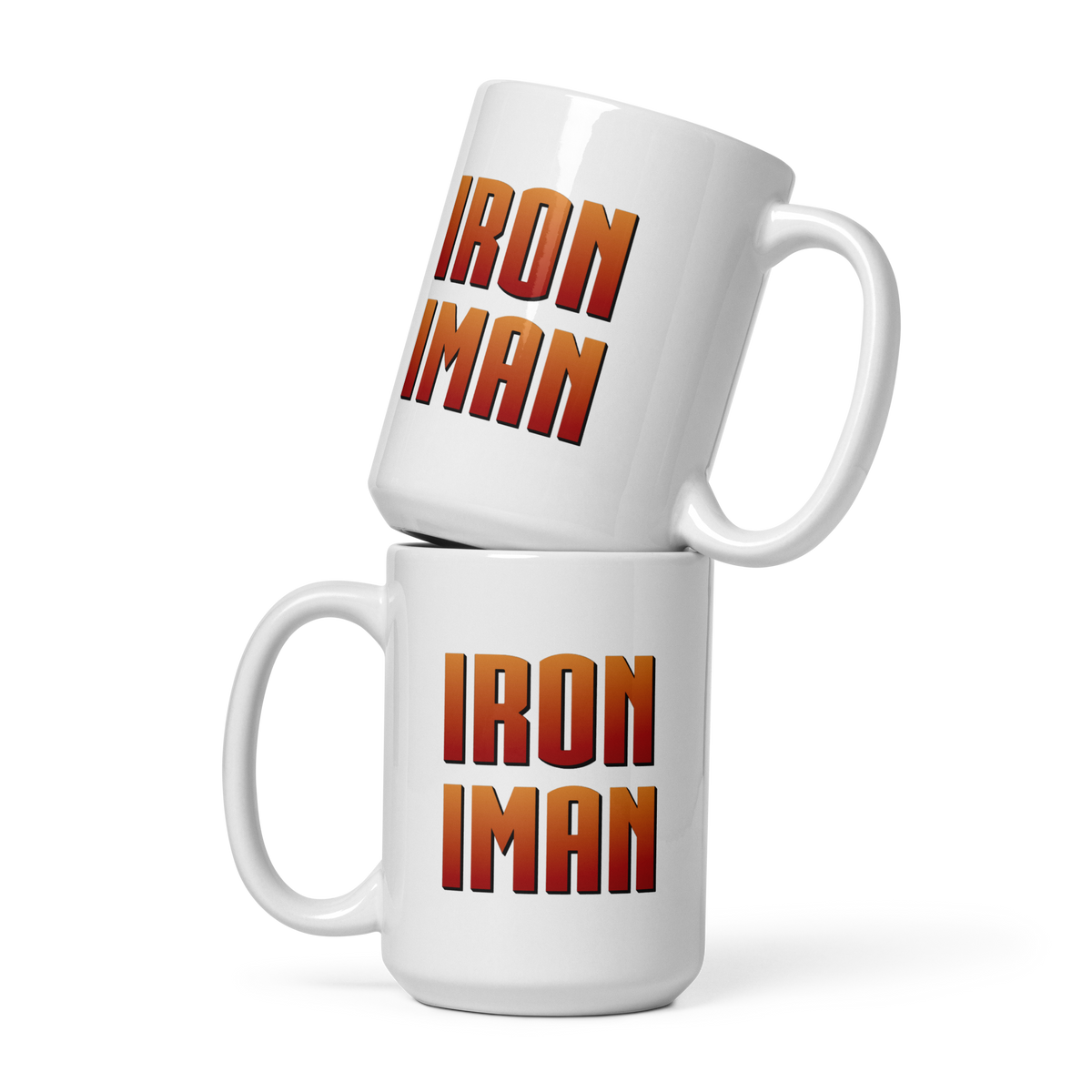 MUG Glossy White - IRON IMAN - Large