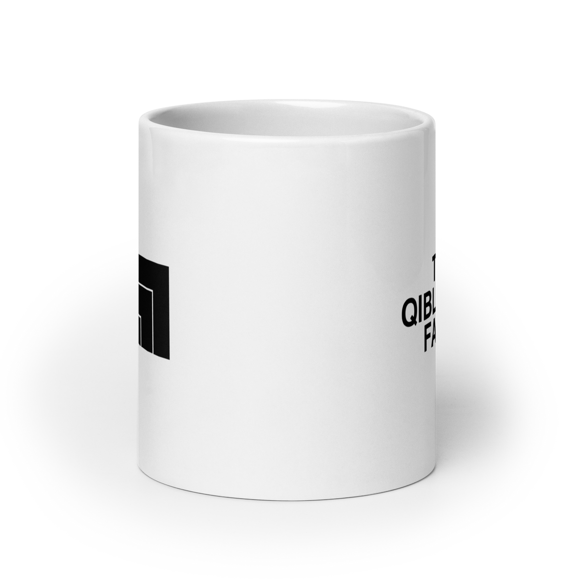 MUG Glossy White - THE QIBLAH FACE - Black