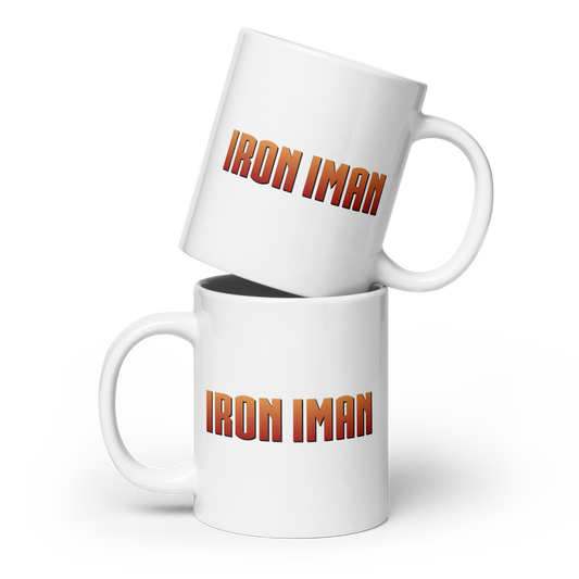 MUG Glossy White - IRON IMAN - Medium