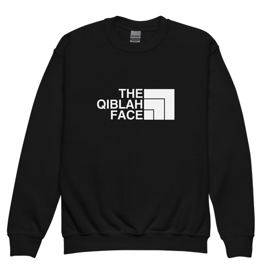 CHILDREN's Crewneck Sweatshirt - THE QIBLAH FACE - White