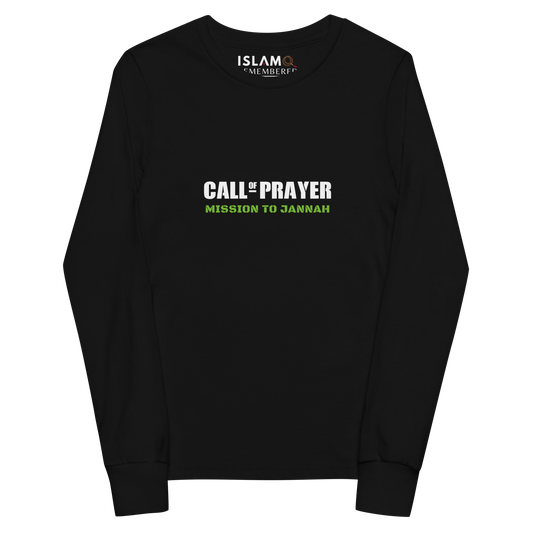 CHILDREN's Long Sleeve - CALL OF PRAYER - White/Green