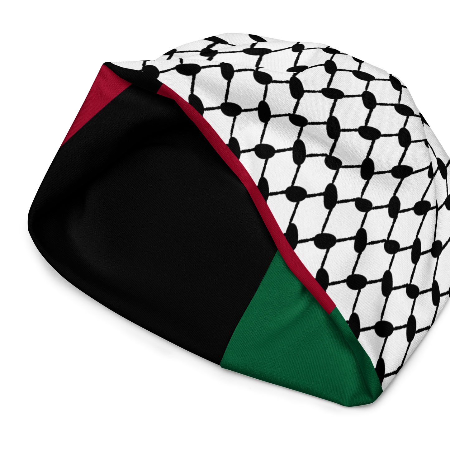 CAP Beanie - KUFIYAH - (Inner Lining) Black/Green/Red