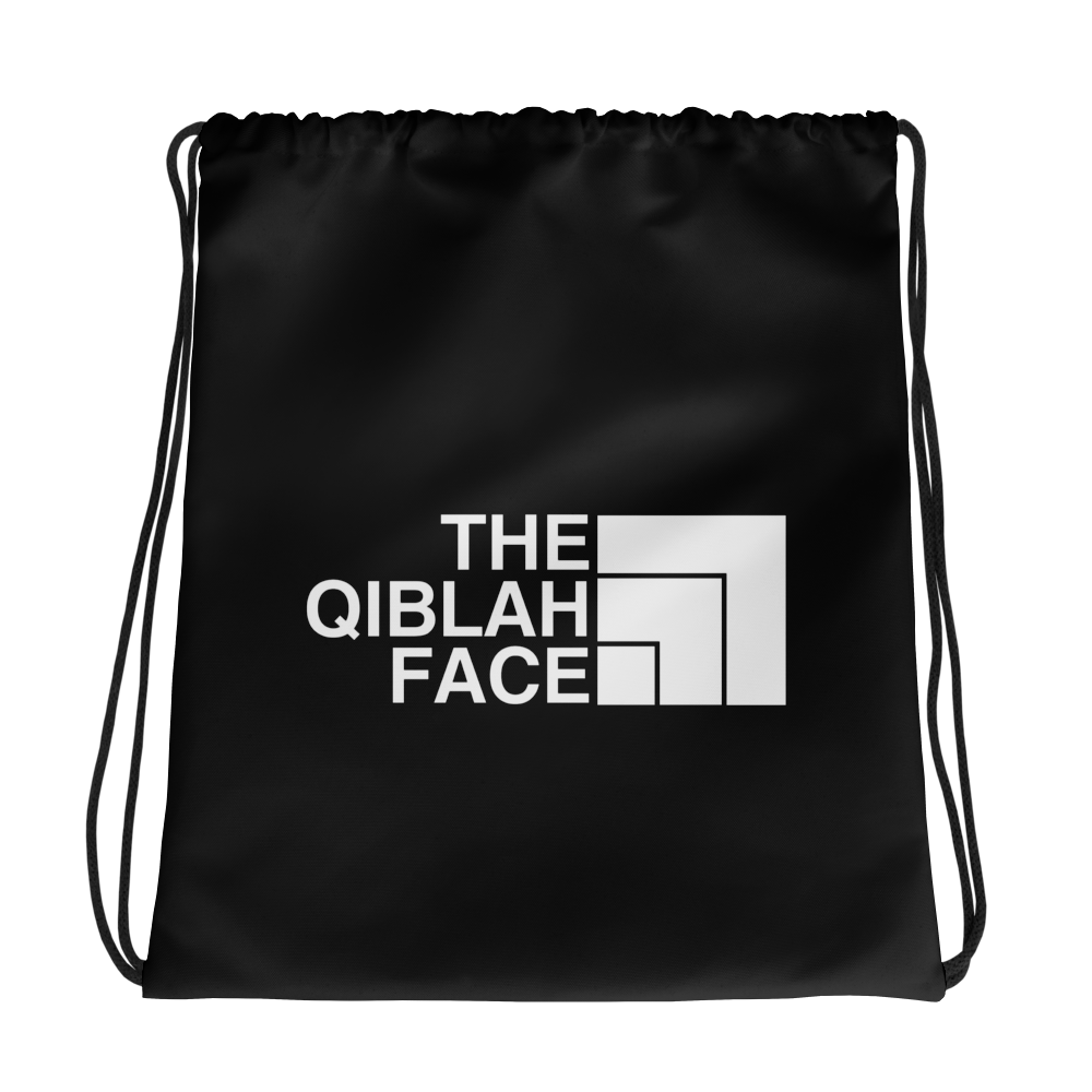 BAG Drawstring - THE QIBLAH FACE - Black