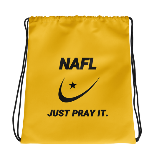BAG Drawstring - NAFL JUST PRAY IT w/ Logo - Yellow/Black