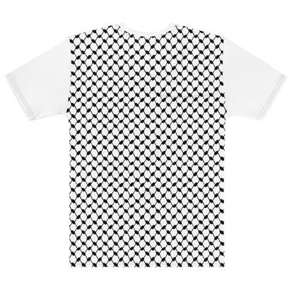 MEN's T-shirt - KUFIYAH - White Collar/Arms