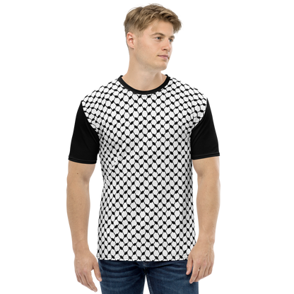 MEN's T-shirt - KUFIYAH - Black Collar/Arms