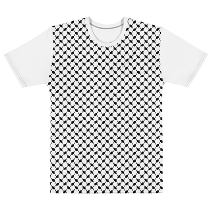 MEN's T-shirt - KUFIYAH - White Collar/Arms