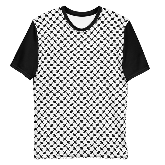 MEN's T-shirt - KUFIYAH - Black Collar/Arms
