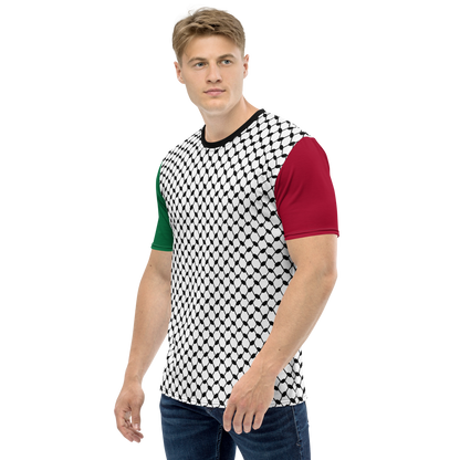 MEN's T-shirt - KUFIYAH - Black/Green/Red