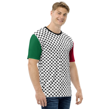 MEN's T-shirt - KUFIYAH - Black/Green/Red