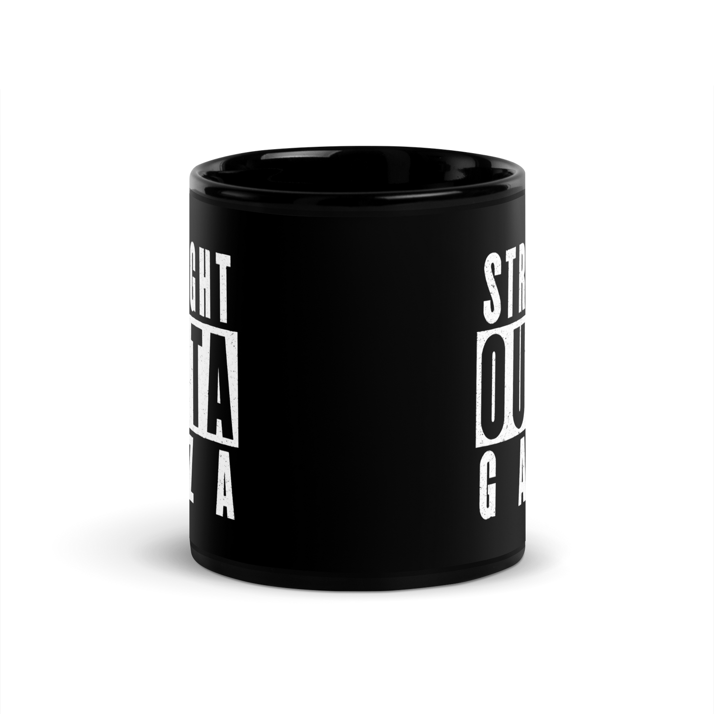 MUG Glossy Black - STRAIGHT OUTTA GAZA