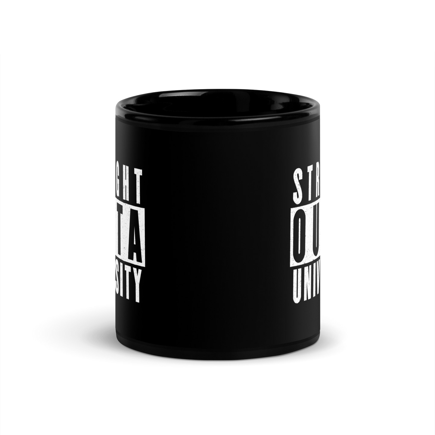 MUG Glossy Black - STRAIGHT OUTTA UNIVERSITY