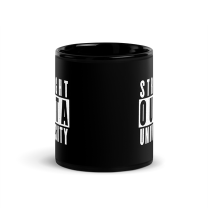 MUG Glossy Black - STRAIGHT OUTTA UNIVERSITY