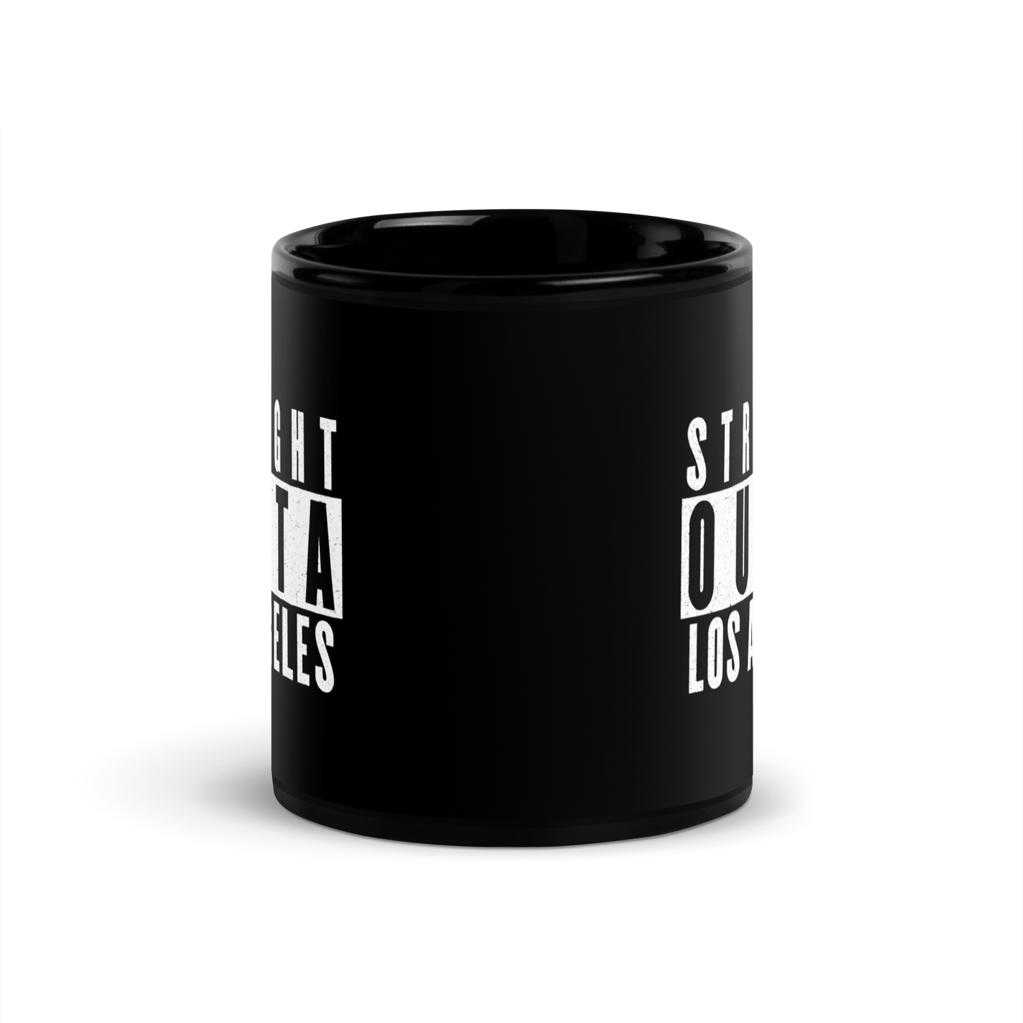 MUG Glossy Black - STRAIGHT OUTTA LOS ANGELES