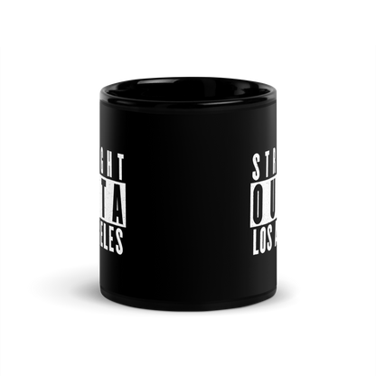 MUG Glossy Black - STRAIGHT OUTTA LOS ANGELES