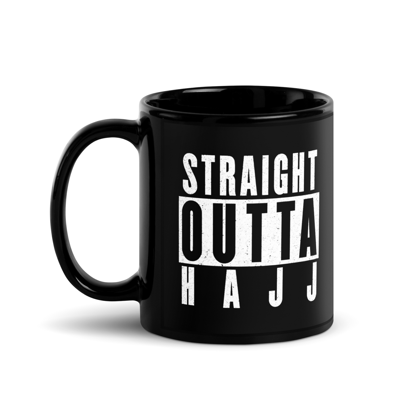 MUG Glossy Black - STRAIGHT OUTTA HAJJ