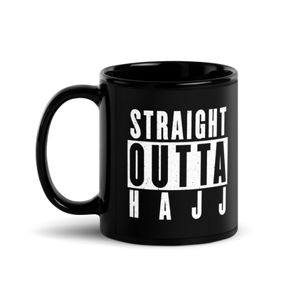 MUG Glossy Black - STRAIGHT OUTTA HAJJ