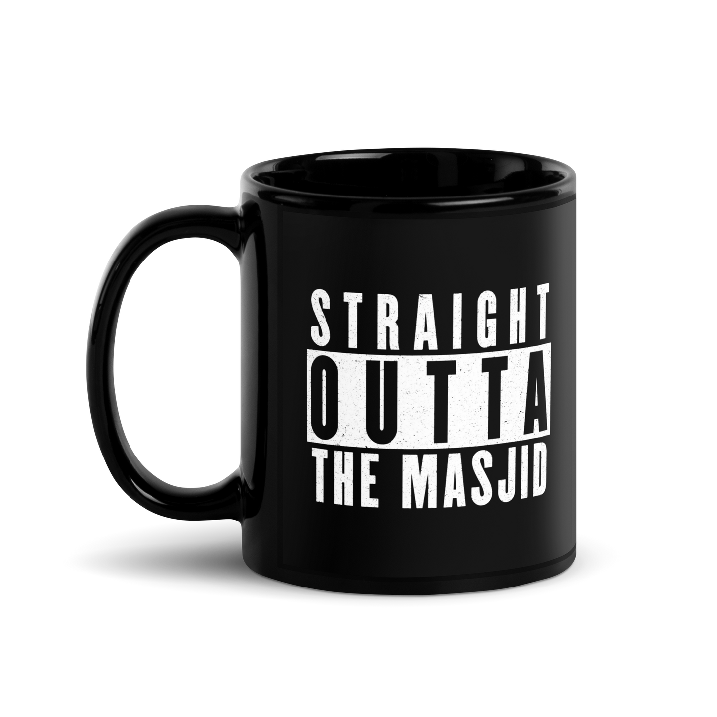 MUG Glossy Black - STRAIGHT OUTTA THE MASJID