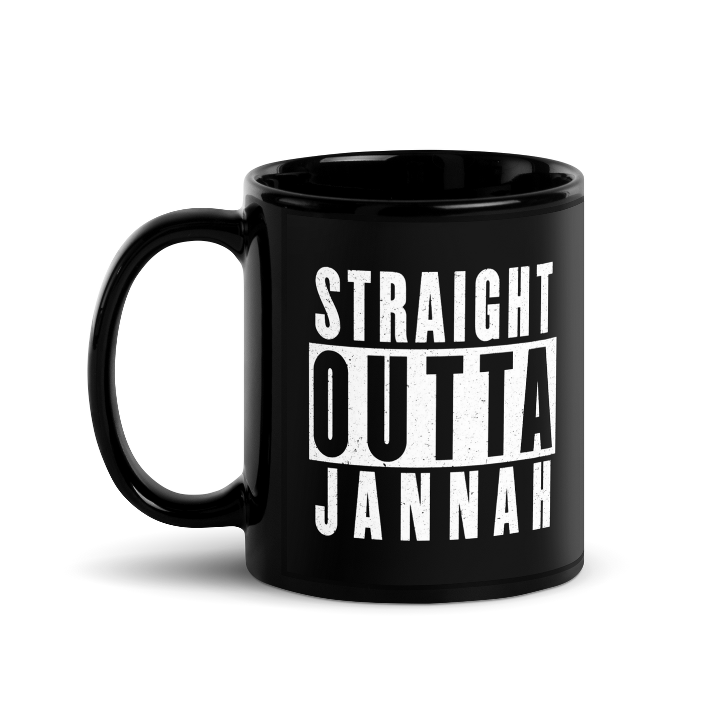 MUG Glossy Black - STRAIGHT OUTTA JANNAH