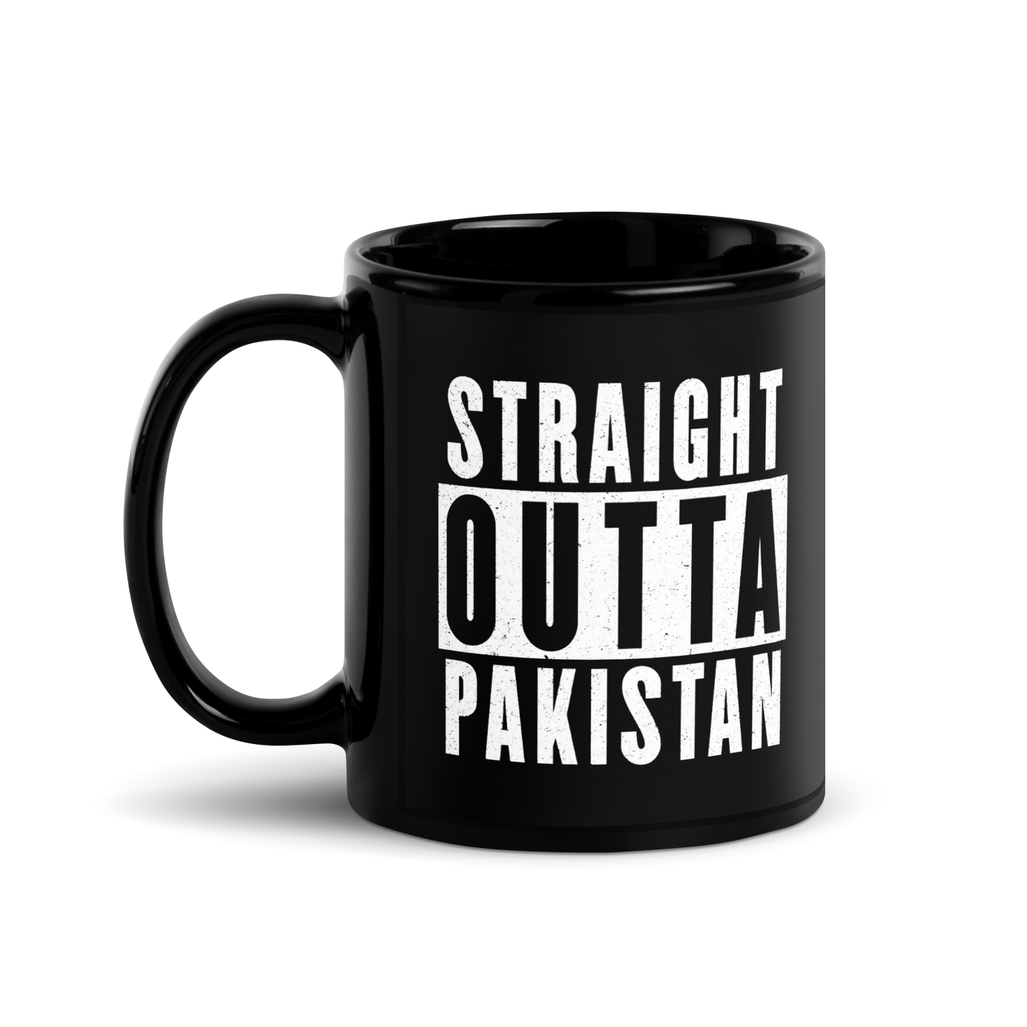 MUG Glossy Black - STRAIGHT OUTTA PAKISTAN