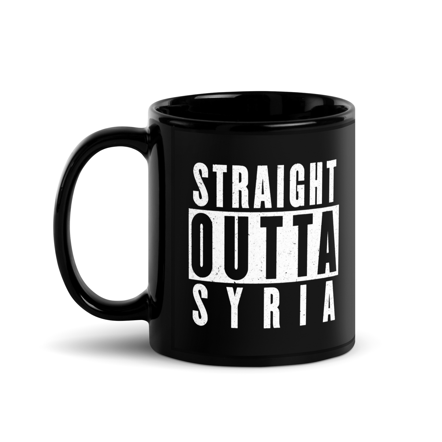 MUG Glossy Black - STRAIGHT OUTTA SYRIA