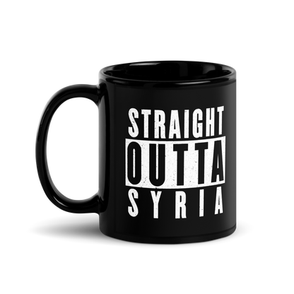 MUG Glossy Black - STRAIGHT OUTTA SYRIA