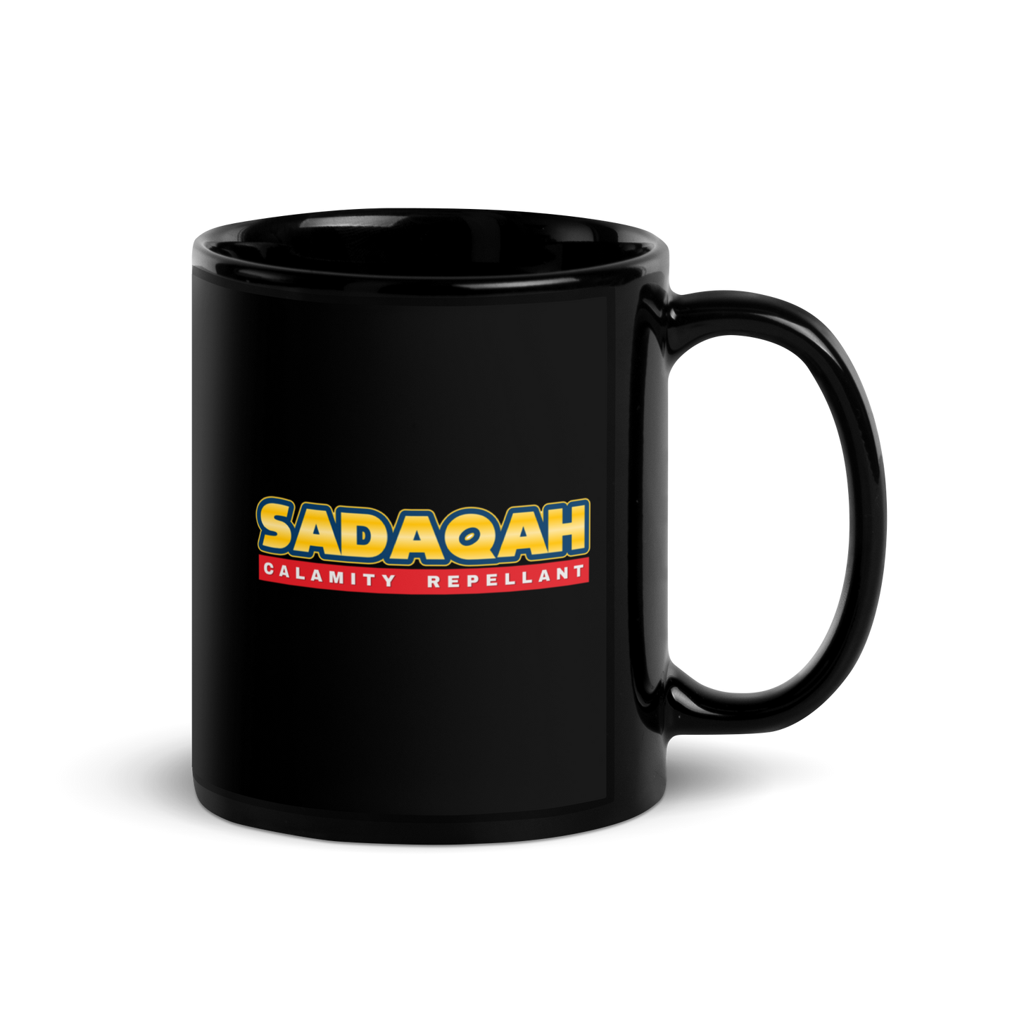 MUG Glossy Black - SADAQAH CALAMITY REPELLANT