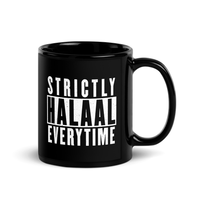 MUG Glossy Black - STRICTLY HALAAL EVERYTIME