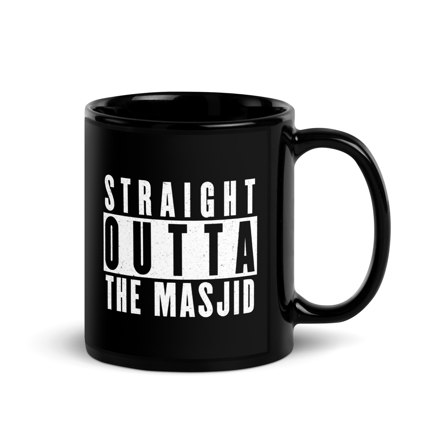 MUG Glossy Black - STRAIGHT OUTTA THE MASJID