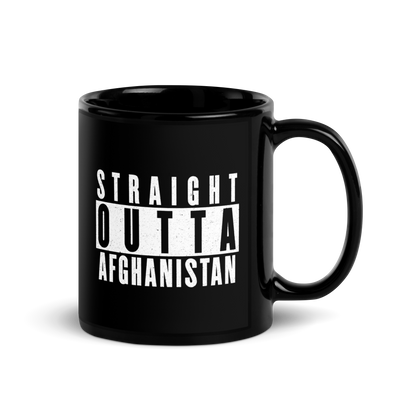 MUG Glossy Black - STRAIGHT OUTTA AFGHANISTAN