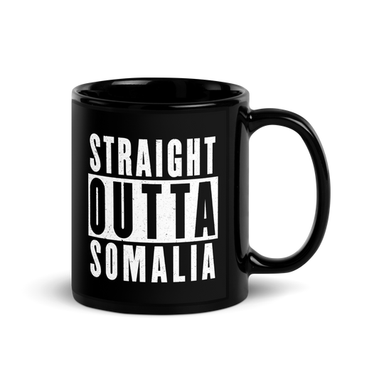 MUG Glossy Black - STRAIGHT OUTTA SOMALIA