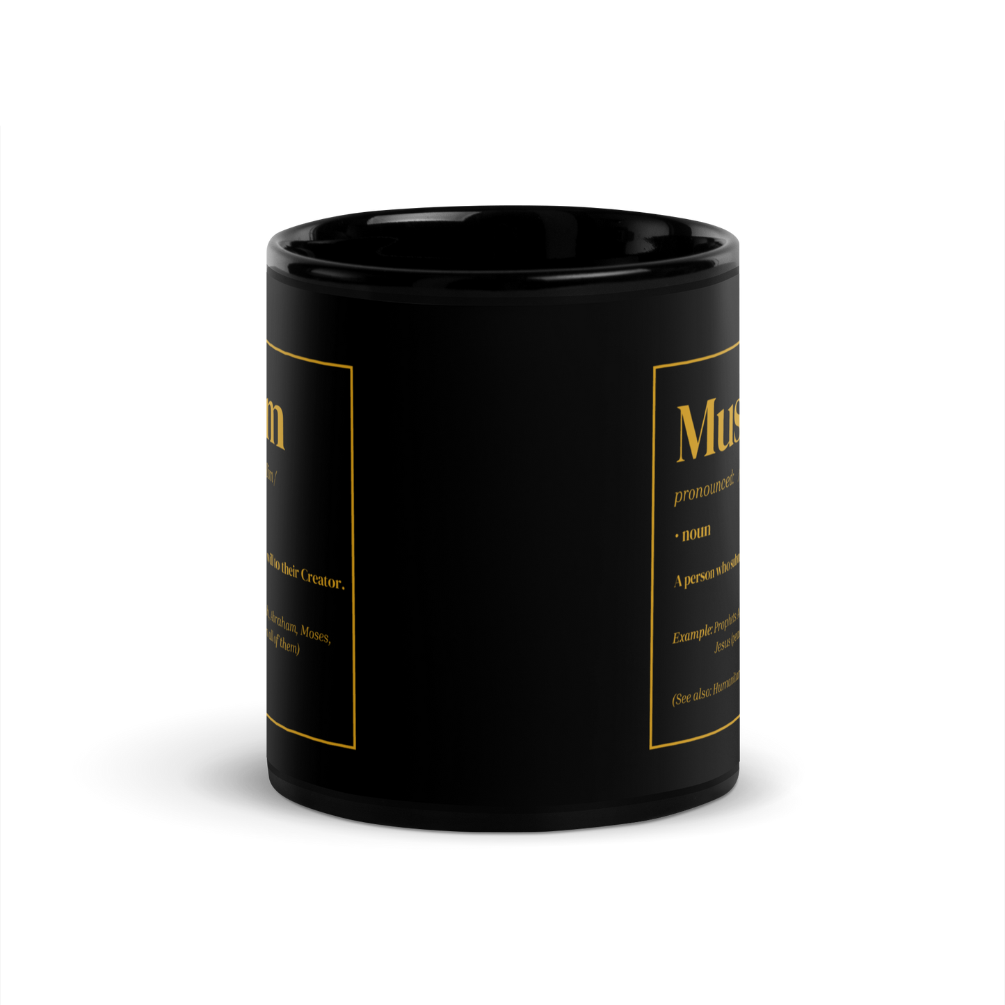 MUG Glossy Black - MIUSLIM DEFINITION - Gold