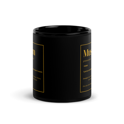 MUG Glossy Black - MIUSLIM DEFINITION - Gold