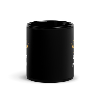 MUG Glossy Black - QUEEN OF MY OWN JANNAH (Crown)