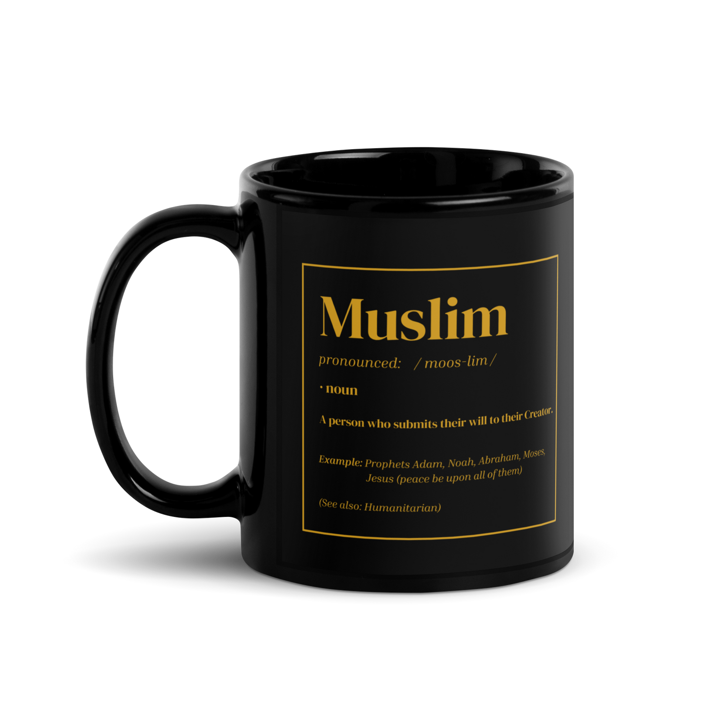 MUG Glossy Black - MIUSLIM DEFINITION - Gold