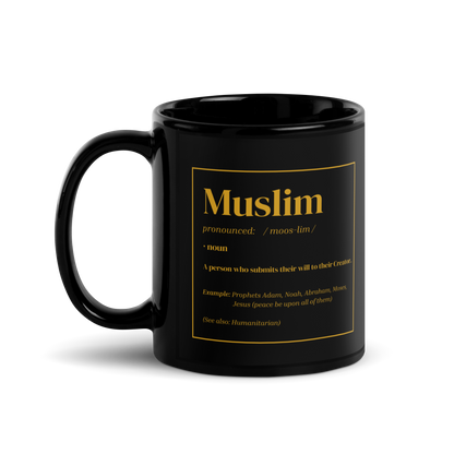 MUG Glossy Black - MIUSLIM DEFINITION - Gold