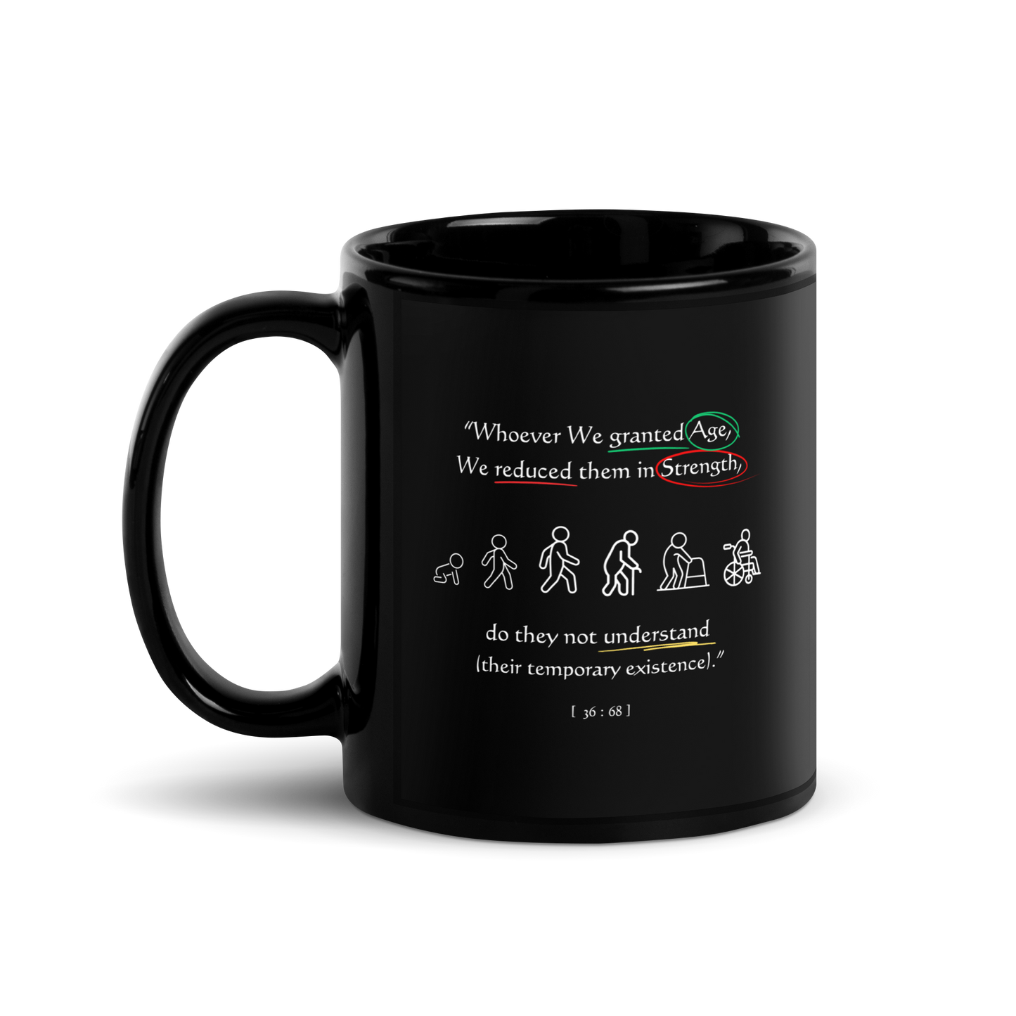 MUG Glossy Black - GRANTED AGE REDUCED STRENGTH