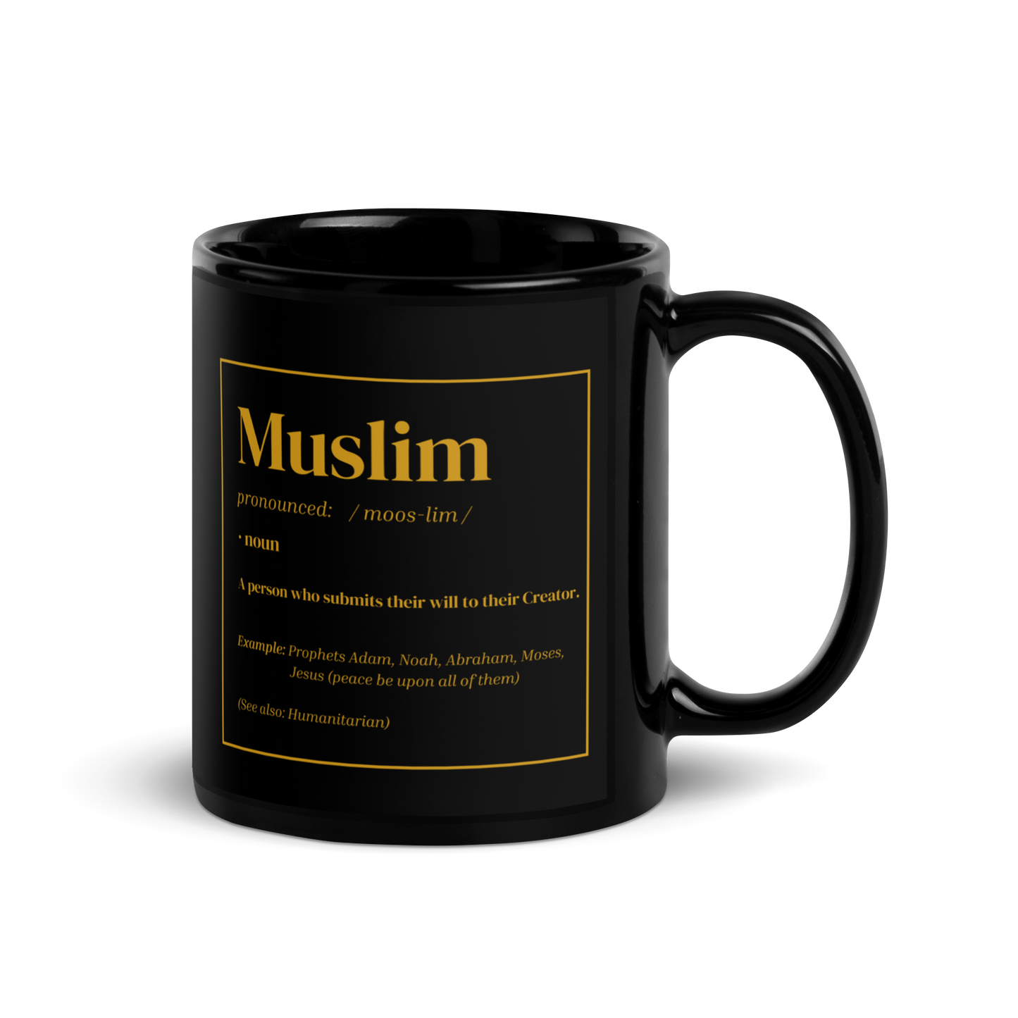 MUG Glossy Black - MIUSLIM DEFINITION - Gold