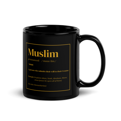 MUG Glossy Black - MIUSLIM DEFINITION - Gold