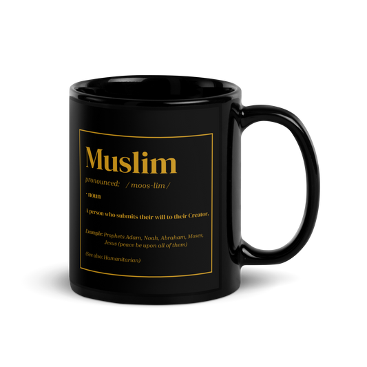 MUG Glossy Black - MIUSLIM DEFINITION - Gold