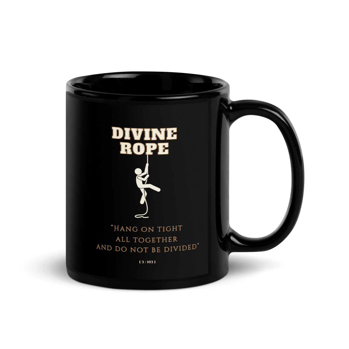 MUG Glossy Black - DIVINE ROPE