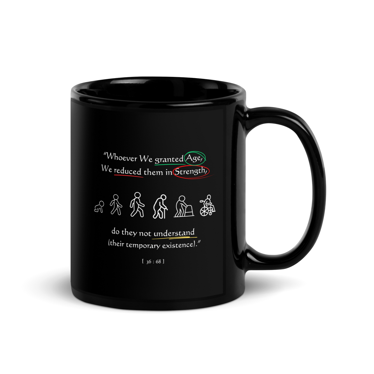 MUG Glossy Black - GRANTED AGE REDUCED STRENGTH