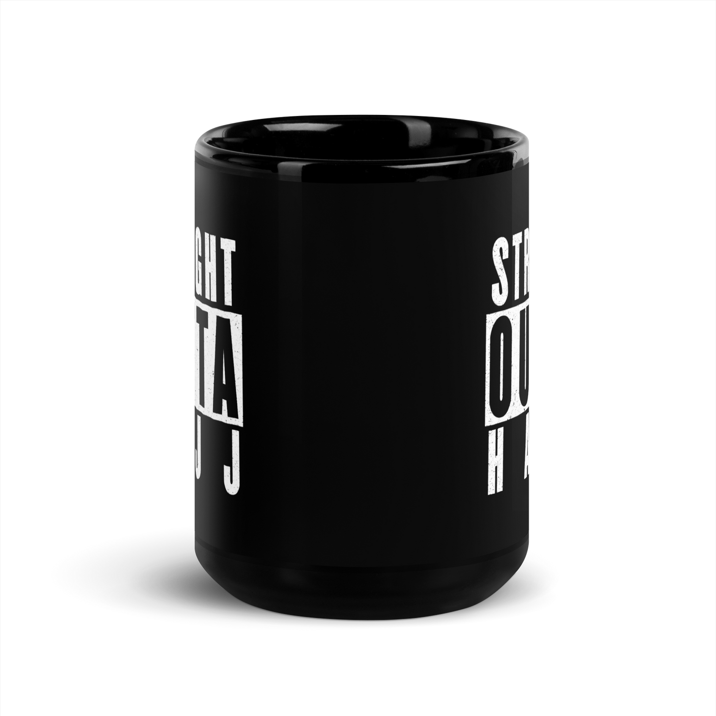 MUG Glossy Black - STRAIGHT OUTTA HAJJ