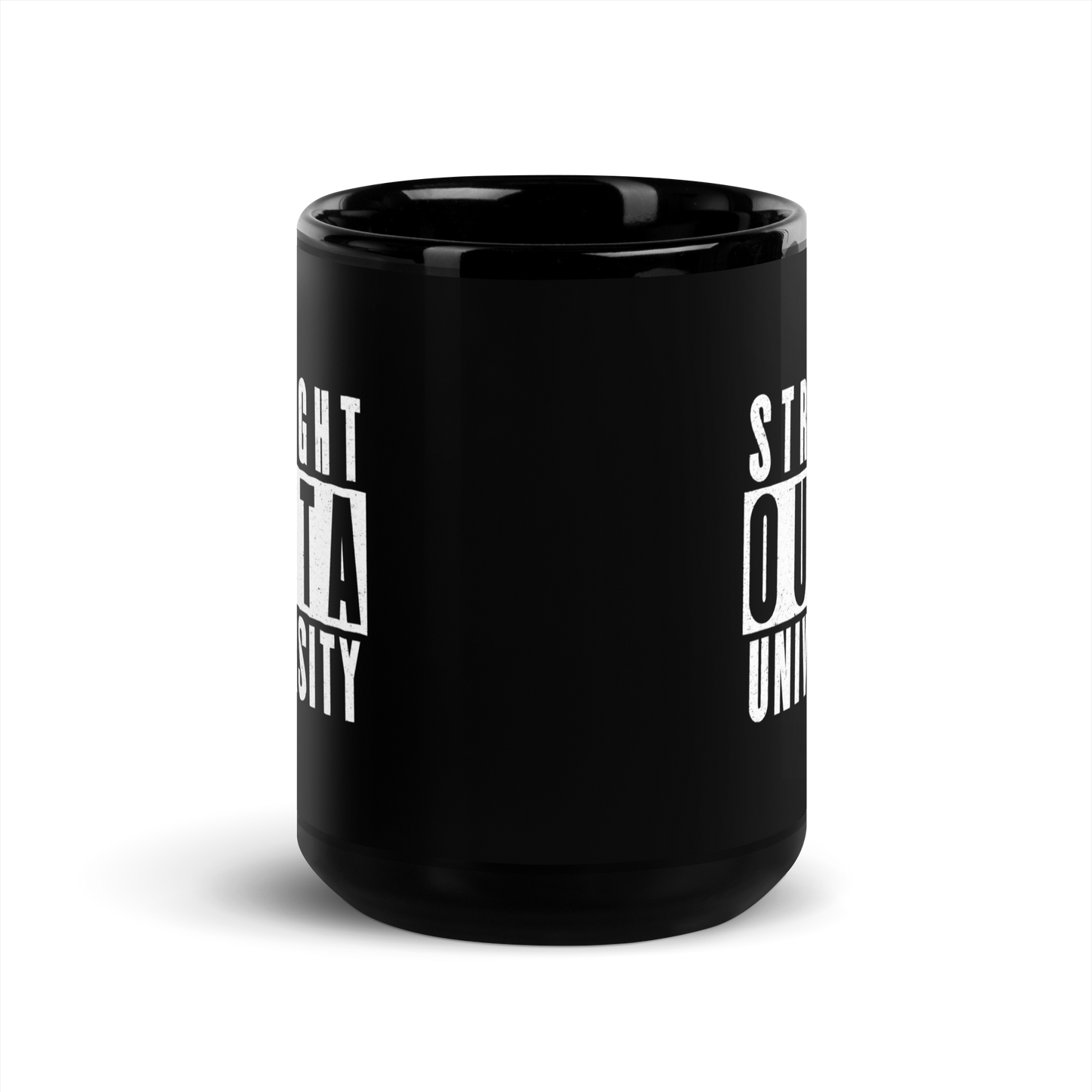 MUG Glossy Black - STRAIGHT OUTTA UNIVERSITY