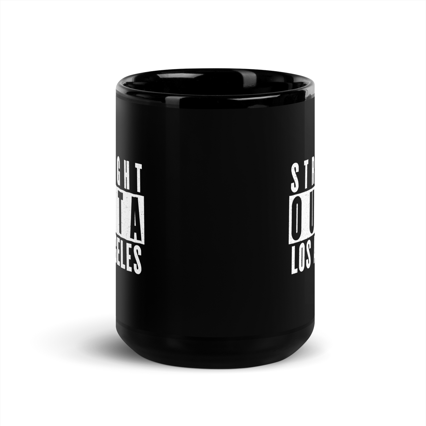 MUG Glossy Black - STRAIGHT OUTTA LOS ANGELES