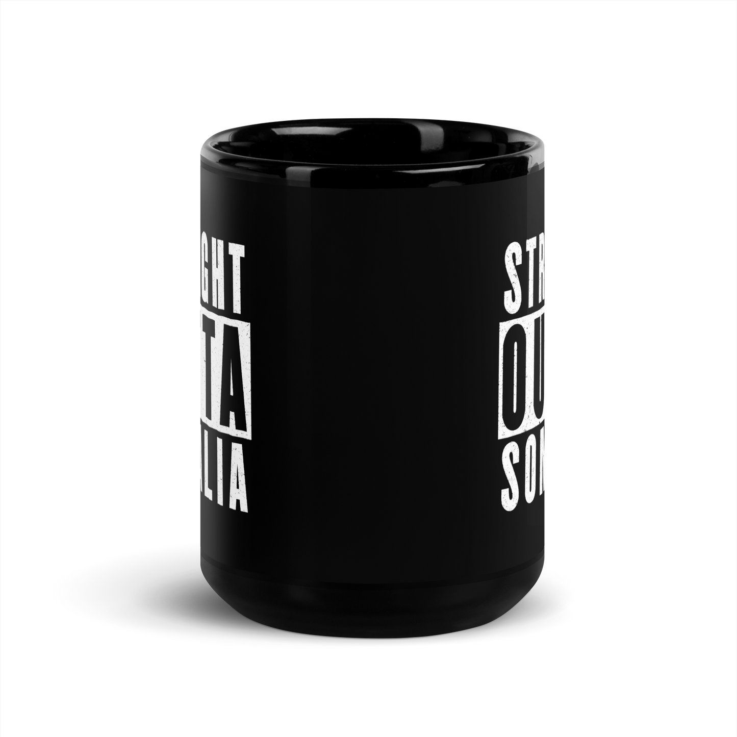 MUG Glossy Black - STRAIGHT OUTTA SOMALIA