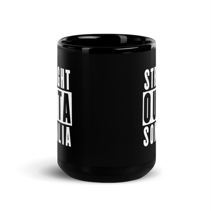 MUG Glossy Black - STRAIGHT OUTTA SOMALIA